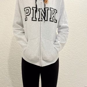 Ladies gray hoodie Pink by Victoria Secret
